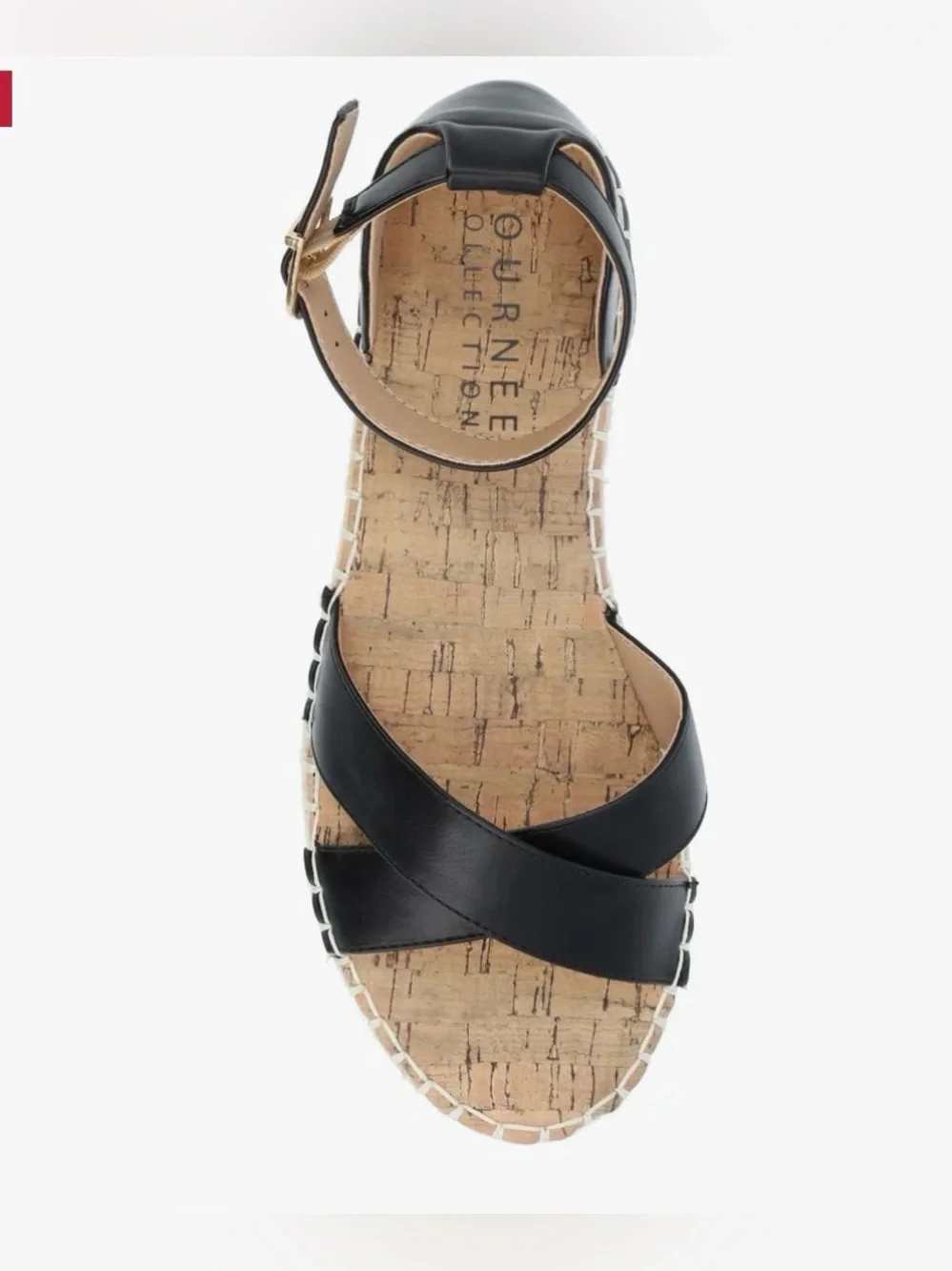 Journee Collection Black Crisscross Ankle-Strap Espadrilles